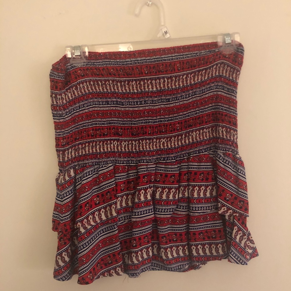 F21 Bandana Smocked Skirt